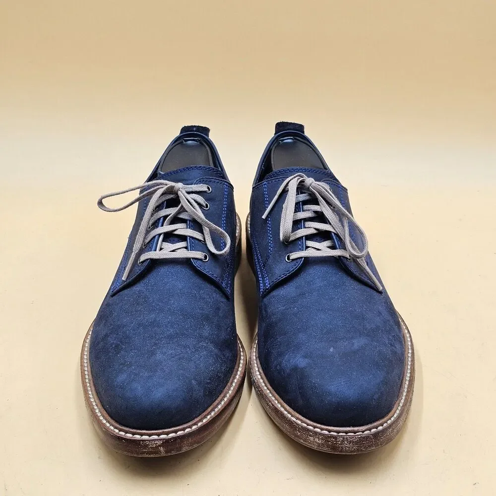 Cole Haan C25105 Tyler Grand Plain Toe Oxford Derby Leather Shoes Size 10.5 Navy
